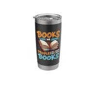 Books Make Me Happy Introvert Reading Stainless Steel Insulated Tumbler
