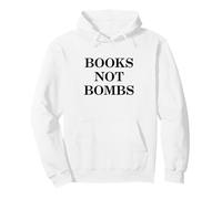 Books Not Bombs Peace Statement Antiwar Pullover Hoodie