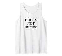 Books Not Bombs Peace Statement Antiwar Tank Top