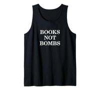 Books Not Bombs Peace Statement Antiwar Tank Top