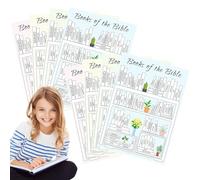 Books of The Bible Stickers - Scripture Decal Pack, Christian Study Aid for Adults, Journaling Labels with Reading Support, Faith Supplies, Spiritual Stickers for Kids and Group Learning