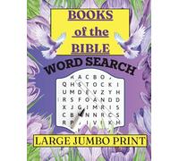 BOOKS of the BIBLE Word Search: LARGE PRINT, Meaningful Words, Great for Adults and Seniors, 66 full page puzzles, BIG JUMBO Print