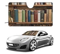Books on The Bookshelf Car Windshield Sun Shade Thickened Automotive Glass Sunshade Foldable Sun Shade Keeps Your Vehicle Cool Universal Windshield Cover for Car Trucks SUV
