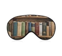 Books on The Bookshelf Eye Mask Sleep Mask for Side Sleeper Women Men Pressure-Free & Light Block-Out Blindfold Soft Comfortable Eye Covers Breathable Blindfold Adjustable