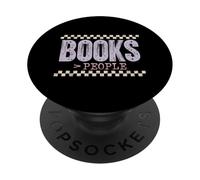 Books Over People Introvert Reader Quote PopSockets Adhesive PopGrip