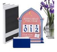 Books Read Counter - 3D Printed Number Display, Annual Reading trackerr Sign | Funny Bookshelf Decor for Women Kids Readers Bookish Writers Teachers Home Office Library