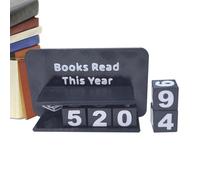 Books Read Counter - Book Counter Sign for Setting Reading Targets | Desk Accessories for Table Bedside Library Readers Writers Teachers Lovers Birthday Bedroom