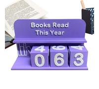 Books Read Counter - Bookshelf Decor Book Read This Year Counter - Reading Challenge Display Number Sign for Shelf Students Teachers Readers Library Lovers Table Studio