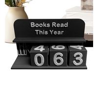 Books Read Counter,Bookshelf Decor Book Read This Year Counter | Reading Tracking Bookshelf Decoration for Literary Fans Readers Writers Students Teachers Desk Table