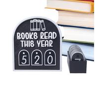 Books Read Counter | Challenge Desk Accessories - Book Counter Sign for Reading Targets - for Bedroom Office Library Classroom Teachers Readers Students Bookworms