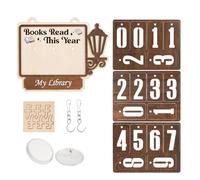 Books Read Counter - Stable Sturdy Build, Lightweight Easy Hanging, Compact Space Saving, Stylish Literary Accessory | For Teachers Students Women Bookworms Writers Reading Enthusiasts