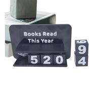 Books Read This Year Counter, 3D Printed Book Counter, Reading Goal Display, Home Decor, Ideal for Readers, Dorm, Living Room, Bookshelves, Farmhouse, Men, Women, Bedside