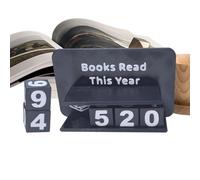Books Read This Year Counter, 3D Printed Book Counters Reading Goal Display, 5.1 x1.57x3.16 Inch Functional Design & Compact, Home Decor for Readers, Dorm, Living Room, Lovers, Bookshelves, Farmhouse