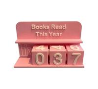 Books Read This Year Counter, Book Counter Sign to Display the Reading Target, Fashionable 3-Digit Reading Tracker for up to 999 Books, Reading Challenge Gift for Readers, Teachers and Library Lovers