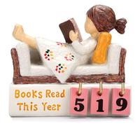 Books Read This Year Counter Book Lover Gifts for Women Readers Librarian Reader Teacher Book Tracker for Home Library Decor Bookish Gifts Reading Accessories for Bookworm Bookclub Bookshelf Decor