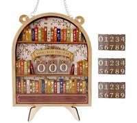 Books Read This Year Counter, Books Read This Year Sign, Pratical Reading Challenge Bookshelf Decor, Book Counter Tracker for Living Room, Book Shelf Decor Accessories for Home Decor
