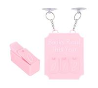 Books Read This Year Counter, Hanging Book Count Tracker with 20 Number Cards Reading Tracker Gift Sign for Bookish Lovers Bookshelves Nook Wall Desk Office Library Farmhouse Decor