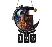 Books Read This Year Counter, Lightweight Yet Sturdy Materials, 20x15cm, Books Read Tracker Sign, Custom Bookshelf Decor, Track Your Reading, For Home Libraries, Offices, Bookshelves, Reading Nooks