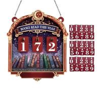 Books Read This Year Counter, Personalized Book Counter Tracker Bookshelf Decor, Valentines Day giftss-For Women Readers, Book Lovers, Bookworm, Bookclub Stocking Stuffers