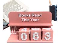 Books Read This Year Counter - Reading Goal Tracker Bookshelf Decoration - Reading Tracking Bookshelf Decoration for Literary Fans Readers Writers Students Teachers Desk Table