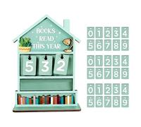 Books Read This Year Counter Sign, Wooden Reading Goal Hangable Display, Manual Book Counter Sign, For Readers, Teachers & Library Lovers,