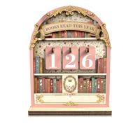 Books Read This Year Counter, Wooden Book Tracker with 30 Number Cards, Library Reading Tracker for Desk Display, Reading Progress Indicator, Book Gifts for Book Lovers