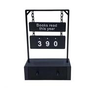 Books Read This Year Resin Hanging Book Counter With Reading Goal Display And Storage Box, 2026 Reading Challenge Gifts for Readers, Teachers, Writers, And Library Lovers (Black)