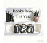 Books Read This Year Sign, 3D Printed Books Read This Year Counter, Book Reading Challenge Tracker, Book Counter Sign For Reading Goal Display, Bookshelf Ornament For Home Classroom