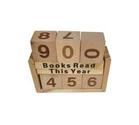 Books Read This Year Sign, Bookshelf Decor, Reading Counter Blocks, Books Read This Year Tracker, Wooden Reusable Reading Accessories, For Library Decor,Teachers,Readers, Writers