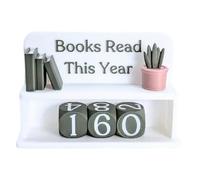 Books Read This Year Tracker Book Counter Sign For Reading Goal Display Shelf Ornament Reading Challenge For Readers Teachers Writers And Library Lovers