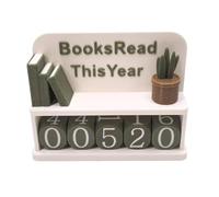 Books Read This Year Tracker, Book Tracker for Recording Number of Book Read, 3D Book Counter, Decorative Sign Reading Challenge Gift for Readers, Writers (C)