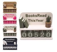 Books Read This Year Tracker, Books Read This Year Counter, Ornaments for Shelves, Reading Challenge Display Number Sign, For Students, Readers, Teachers, Writers, And Library Lovers (C)