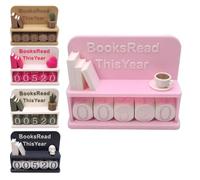 Books Read This Year Tracker, Books Read This Year Counter, Ornaments for Shelves, Reading Challenge Display Number Sign, For Students, Readers, Teachers, Writers, And Library Lovers (B)