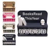 Books Read This Year Tracker, Books Read This Year Counter, Ornaments for Shelves, Reading Challenge Display Number Sign, For Students, Readers, Teachers, Writers, And Library Lovers (D)
