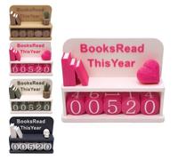 Books Read This Year Tracker, Books Read This Year Counter, Ornaments for Shelves, Reading Challenge Display Number Sign, For Students, Readers, Teachers, Writers, And Library Lovers (E)
