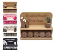 Books Read This Year Tracker, Books Read This Year Counter, Ornaments for Shelves, Reading Challenge Display Number Sign, For Students, Readers, Teachers, Writers, And Library Lovers (A)