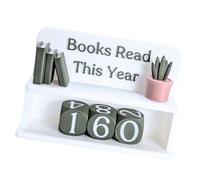 Books Read This Year Tracker, Reader Track Shelf Decorations, Reading Challenge Gift For Readers, Teachers, Writers, And Library Lovers