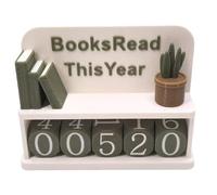 Books Read This Year Tracker Sign, 3D Printed Reading Counter Board, Manual Book Challenge Tracker for Readers, Bookworm Bookshelf Decor for Home, Classroom & Library