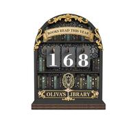 Books Read This Year Tracker | Wooden Bookish Track Shelf Ornament | Bookworm Shelf Decor, For Readers, Teachers, Writers, And Library Lovers