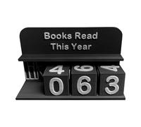 Books Read Tracker - Book Counter Sign Bookshelf Decor | Reading Tracking Bookshelf Decoration for Literary Fans Readers Writers Students Teachers Desk Table