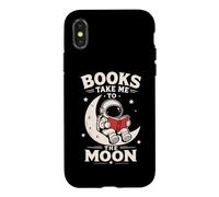 Books Take Me To The Moon Astronaut Reading Space Lover Case for iPhone X/XS