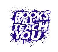 Books Will Teach You Modern Designs Fine Carving Stickers 54.6x55.5cm Easy Installation DarkBlue