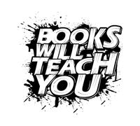 Books Will Teach You Modern Designs Wall Decals Paster Paper 42x42.7cm Waterproof Black