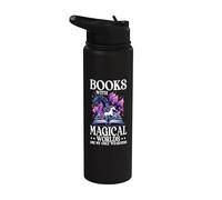Books with Magical Worlds are My Only Weakness Book Reading Stainless Steel Insulated Water Bottle