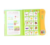 Books with Sound - Bilingual Sensitive Touch Word Learning Interactive Audio Book for Early Education | Talking Vocabulary Learning Toy for Home School Travel Birthday Children Day Preschool Kids Age
