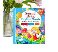 Books with Sound, Interactive Reading Educational Book for Early Learning, Electronic Sensory Book Toy for Speech Development with Buttons, Preschool Learning Toy Kids Boys and Girls