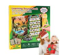 Books with Sound, Talking Books , 9.25x0.79x10.04 Inches Interactive Musical Book with Spanish English Arabic Russian Audio, Educational Learning Toy for Kids Over 2 Years, Fun