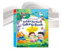 Books With Sound, Word Learning Toy with 14 Themes, Educational Sound Books, for Kid Traveling Schools Car Kindergarten Home
