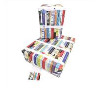 Books Wrapping Paper 2 Pack, Wrapping Paper Books Hand Painted
