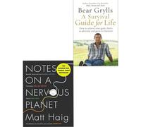 BOOKS4PEOPLE A Survival Guide For Life, Notes On A Nervous Planet 2 Books Collection Set